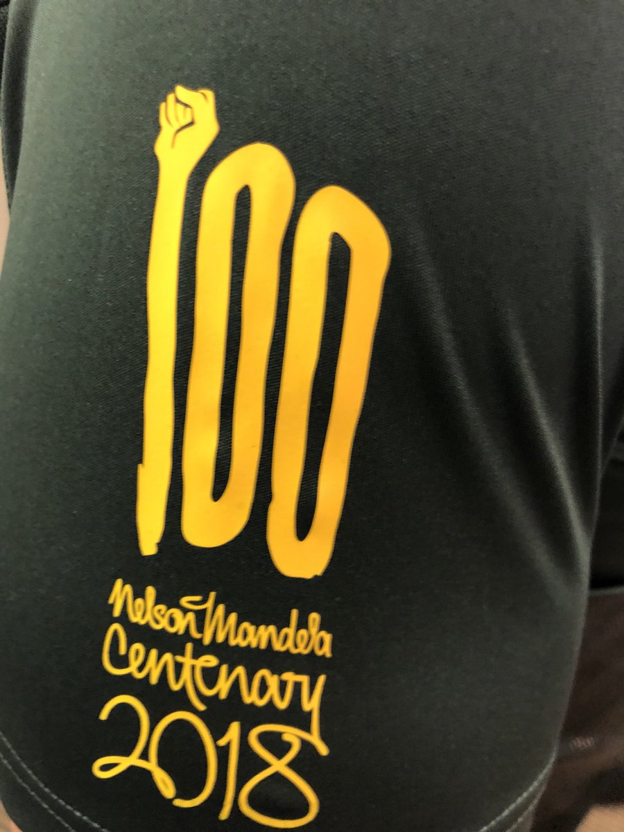 Very special jersey the boys playing in today #madiba100 <a href="/Springboks/">Springboks</a> GO the BOKS 🇿🇦