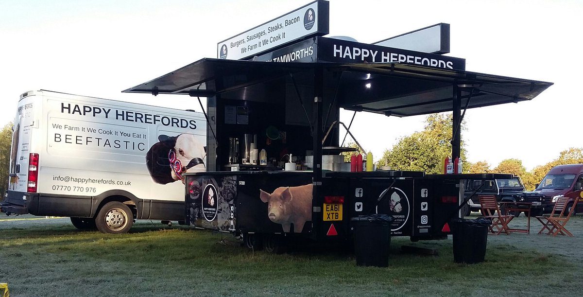 HappyHerefords's tweet photo. There maybe still frost on the ground but the sun is shining, the urns are hot and the #bacon n #sausages are ready to keep you fueled at today's @UventureRun #ironrun at #kettering https://t.co/3krumfTmKB
