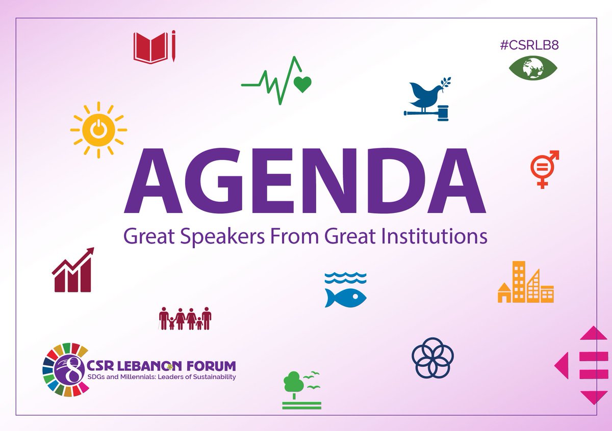 csrlebanon's tweet image. Interested in attending the 8th #CSRLEBANON FORUM but curious about the Agenda? We’ve made the #CSRLB8 #Agenda available for you so you don’t miss your favorite speakers on stage! We’re proud of the outstanding line-up of speakers joining us this year. csrlebanon.com/Forum/Agenda