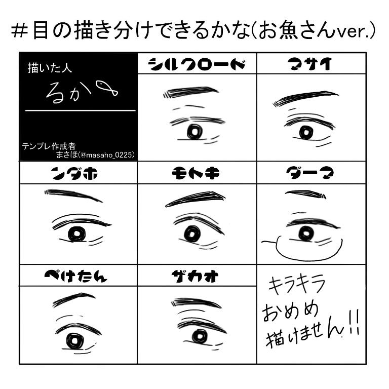 目の描き分けできるかな Twitter Search