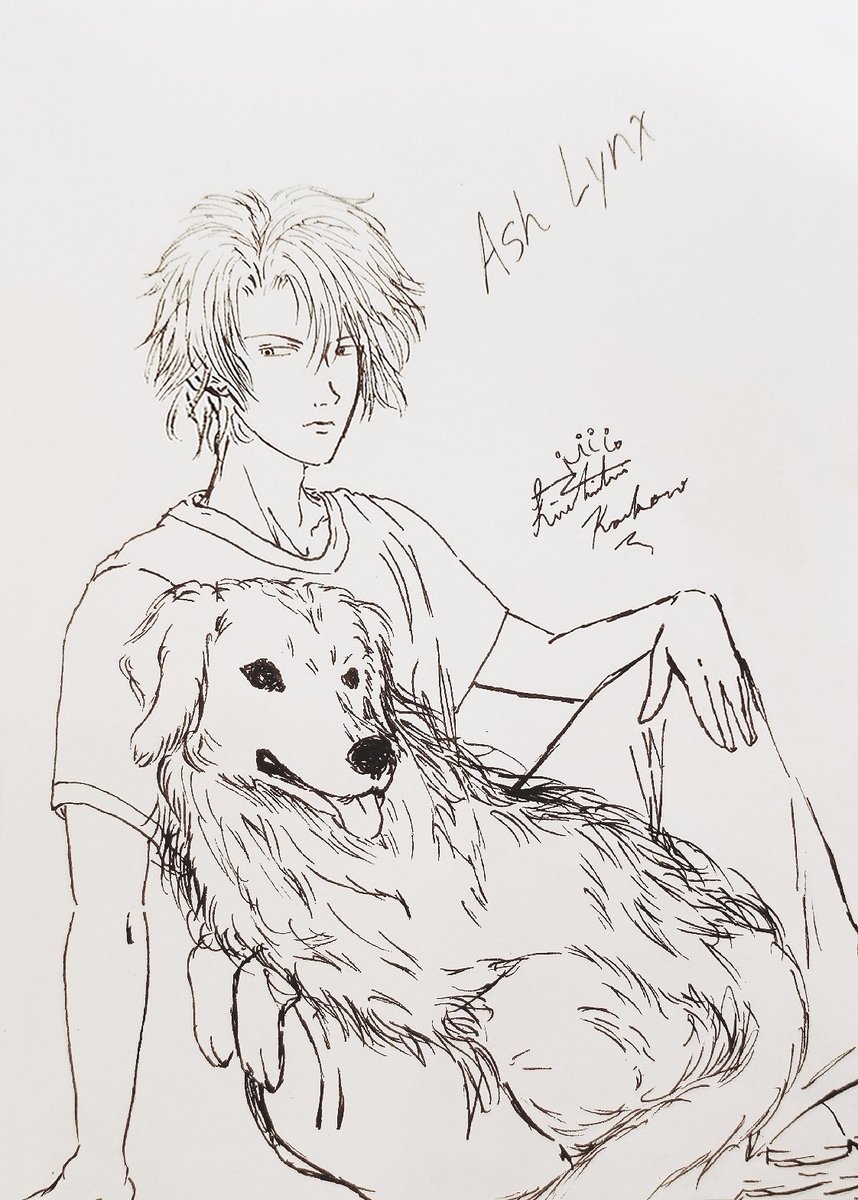 kirahishiarts's tweet photo. Yut lung and Blanca
with respective doggos

.
🍌🐟
#バナナフィッシュ #bananafish #YauSi #李月龍 #月龍 #blanca #leeyutlung #yutlung  #ブランカ #犬 #doggo #pupper #ink #inkart #doodle #bf

for Ash and Eiji ↓↓
 https://t.co/Qb1vCSZNo9 https://t.co/zQVlO9tPQ6