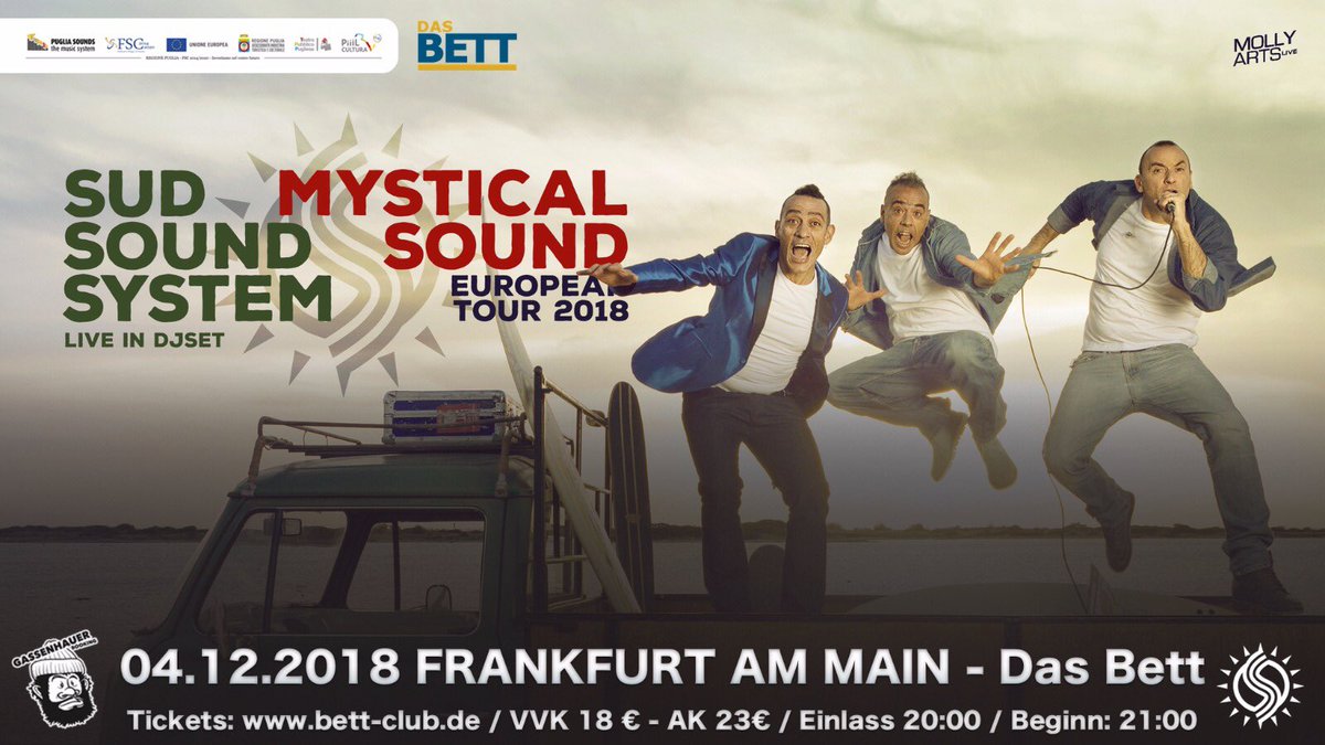 LabartinoV's tweet photo. SAVE THE DATE 04.12.2018, DAS BETT, FRANKFURT #sudsoundsystem @sudsoundsystem https://t.co/3u0kPfiPvD