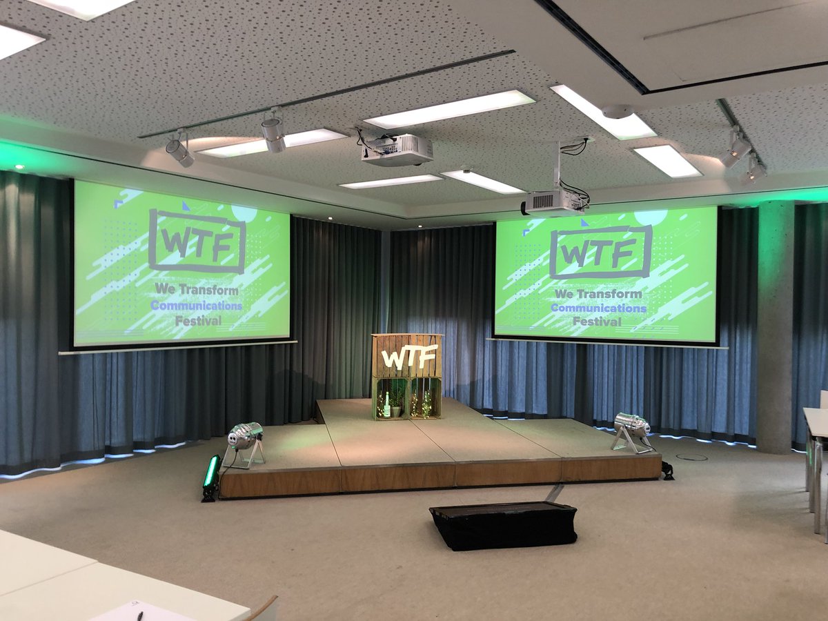 zunicker's tweet photo. Hübsche Bühne, cooles Programm. Freue mich auf euch, eure Fragen &amp; WTF-Momente! 🤯 🚀✌️@WTFcomm #WTF18 https://t.co/SOstYMFV6l