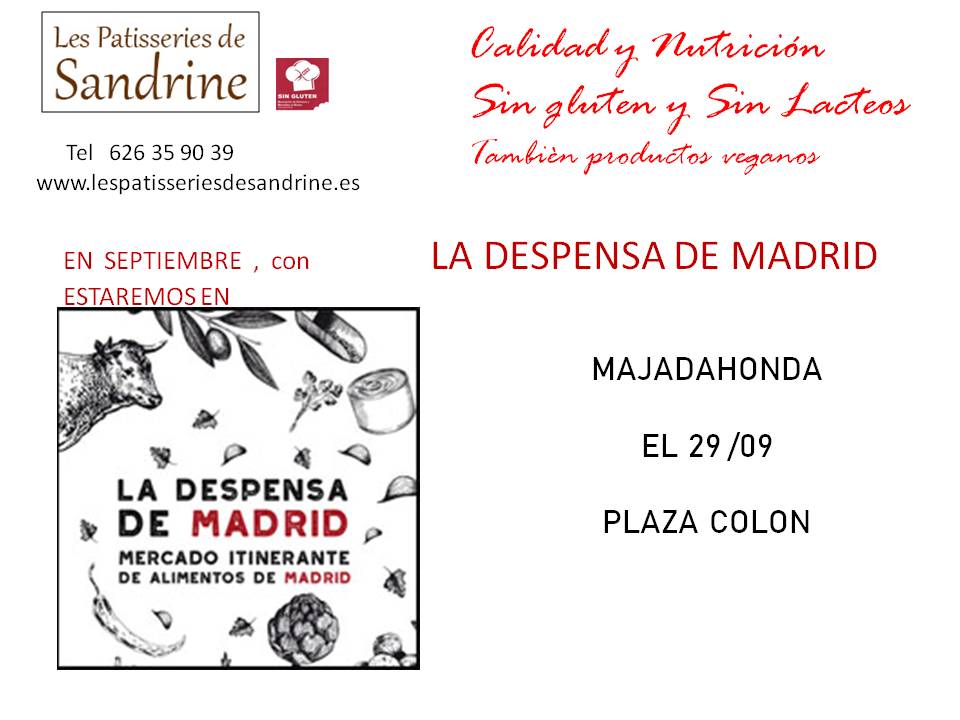TartasSIN's tweet photo. Hoy estamos en Majadahonda Te esperamos !! @MadridCalidad @aytomajadahond1 @madrid_vegano #SinGluten #sinlacteos #AlimentaciónSaludable  Vendrás ? https://t.co/YCJxq0kipB