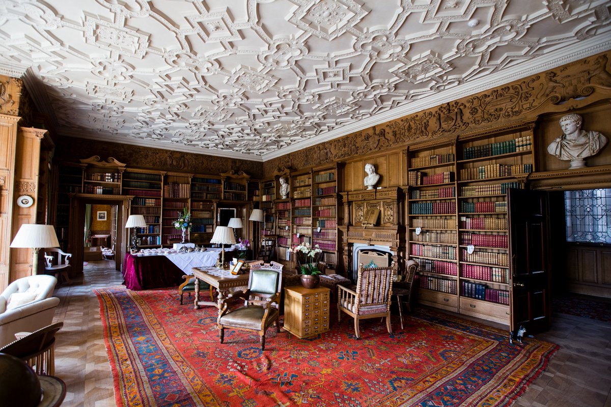 skibo_castle's tweet photo. Take a seat in the Skibo Castle library and choose from the selection of almost 4,600 books on the shelves. #skibocastle #thecarnegieclub #scotland #library #castlelibrary #books #highlands https://t.co/xF4gUQ8GFv