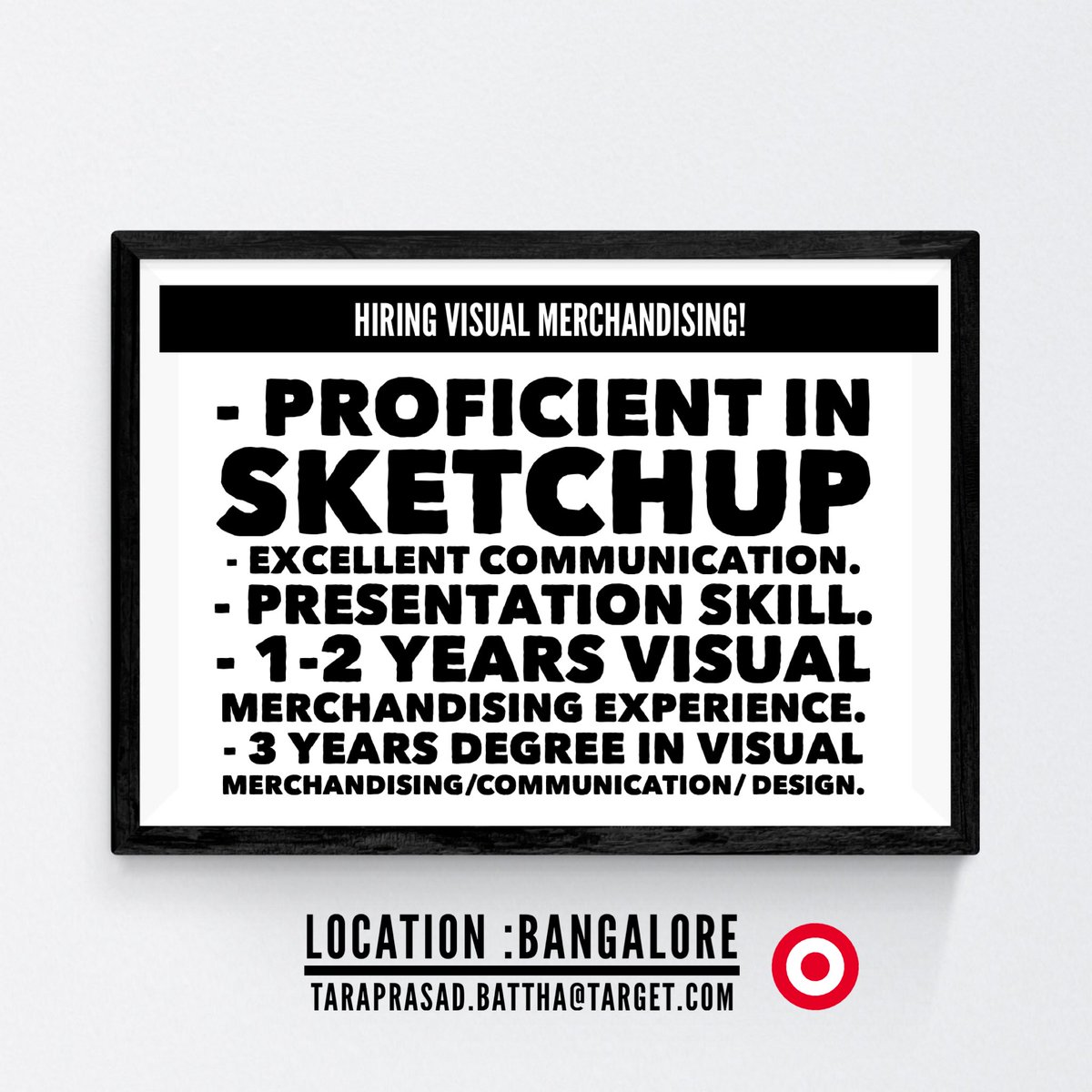 flying_tara's tweet photo. Come and work with the best!
#TARGET #HiringNow #merchandising #sketchup https://t.co/AlqarOjVmc