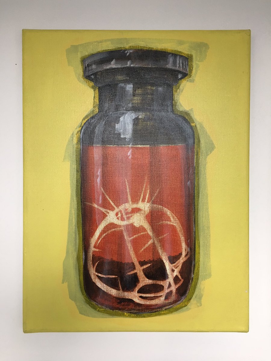 FPrintmakers's tweet image. ‘Specimen #2’ Painting on canvas by Steve Clarkson, available in the gallery today alongside many other works... #fromeprintmakers #printmaking #frome