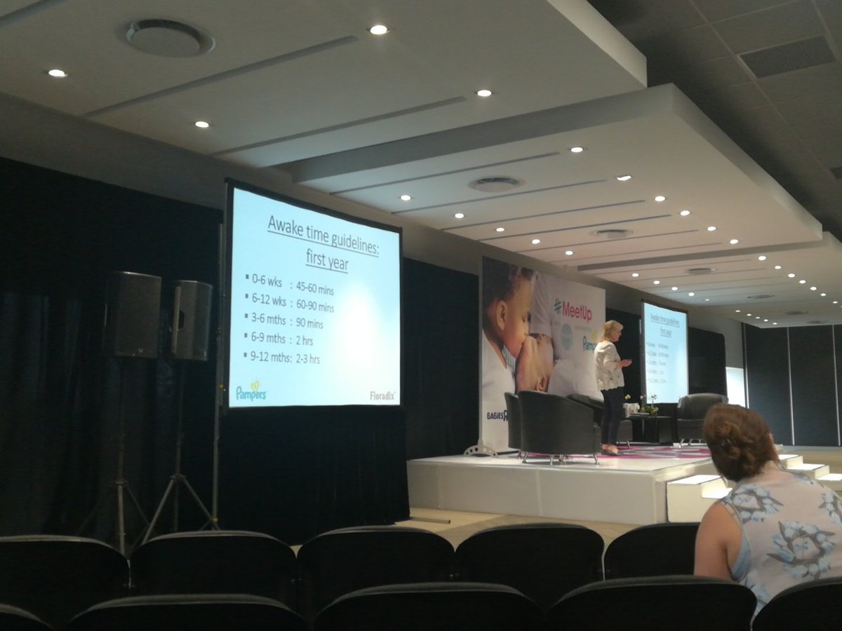 MakerTania's tweet image. Awake time guidelines shared by Sister Anne Richardson. #babymeetup #oldmutual