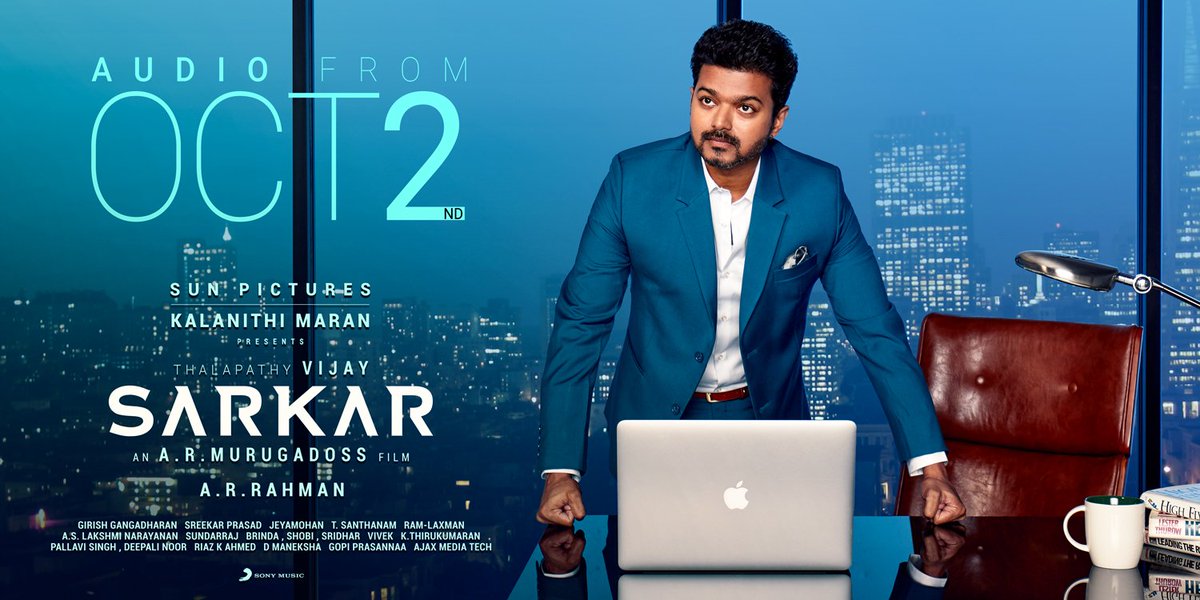 aishu0205's tweet photo. #SarkarKondattam 🔥
OMG!!! Vijayanna Looks Damn Handsome 😘😘😘
Another Mass Classy Pic From #Sarkar 😍🔥Audio From Oct 2nd 🎶 🎧 😍 https://t.co/qUvVnoPIEv