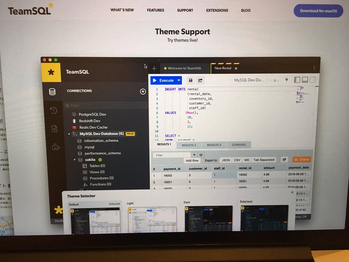 kame_greenergy's tweet image. 最強のSQL GUIツール「TeamSQL」が話題なので早速インストールしてみたが、SSHポートフォワーディングがうまくいかないのでGitHubでIssue立てた😅
#teamsql #sql #gui #mysql #postgresql #rds #redshift #redis #programmer #programming #code #coding #engineer #web #webapplication #webdeveloper