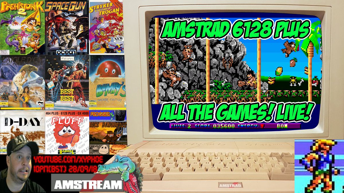 xyphoe's tweet photo. Missed last night's AMSTREAM? Well it's now available as a normal YouTube video - as we do... "All The Amstrad Plus Games! Live!" Fans of the 464 and 6128 Plus will be happy! 😁 https://t.co/PDZXS282PE … #amstrad #amstradcpc #amstradplus #gx4000 https://t.co/aDp7yLQxib
