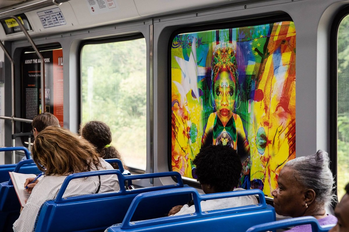 CleveFoundation's tweet photo. New on our blog, we're celebrating the launch of #InterUrbanCLE Phase II as part of #CBW2018! We're proud to support this incredible public art project in collaboration w/ @AnisfieldWolf, @GCRTA &amp; @cleveLANDstudio : https://t.co/5wrEz7ci2p. (Photo: Peter Larson) #AWBA2018 https://t.co/nlog3eWA3d