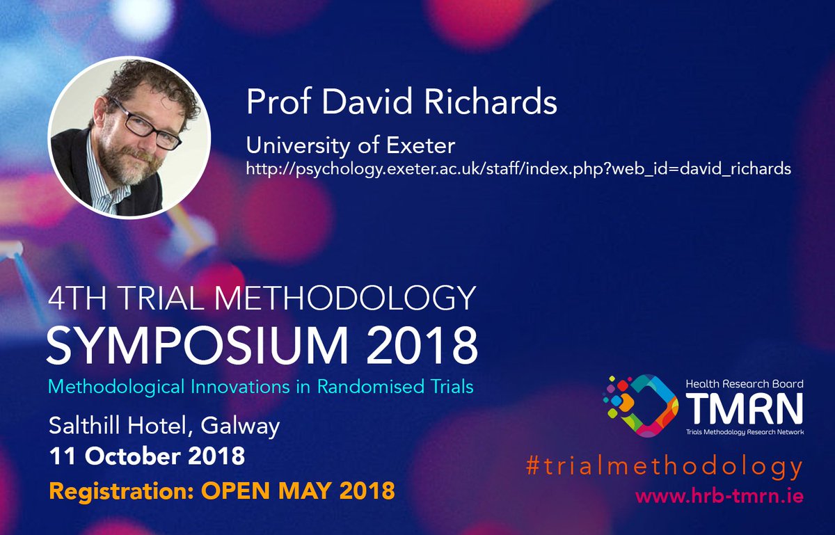 David Richards is Professor of Mental Health Services Research at <a href="/UniofExeterESI/">Uni of Exeter's ESI</a> &amp; President of the <a href="/EANS_Nursing/">EANS</a> &amp; talks about 'Innovative trial methodologies and robust evaluation of interventions: One size does not fit all' at our Symposium. Register: eventbrite.ie/o/health-resea…