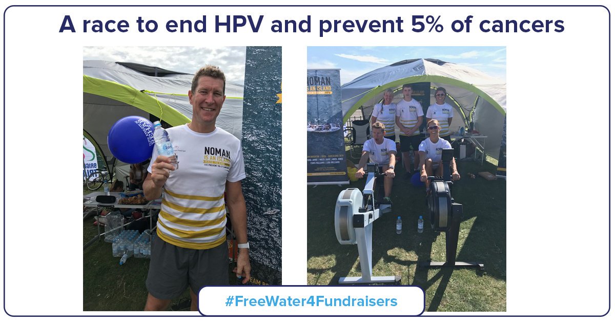 kafevend's tweet photo. A crew of 5 are rowing from Ibiza to Barcelona in aid of helping the eradication of HPV. They need to raise £25,000 to help get the HPV vaccine available internationally. Eden donated 144 bottles to their rowing stand which was there to help raise funds and awareness. #NOMAN https://t.co/THDoe5Qtb0