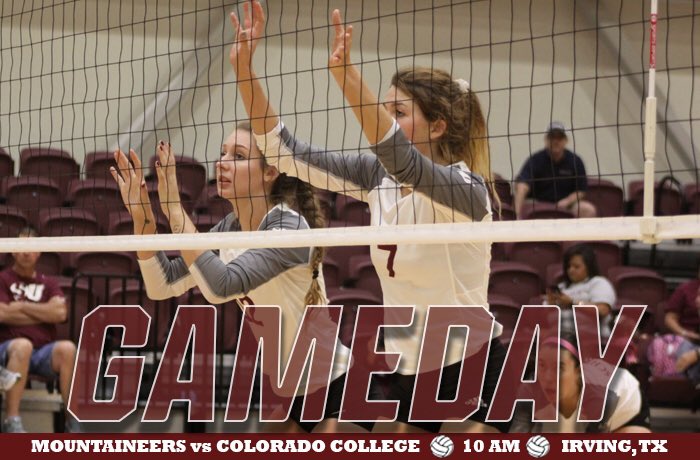 SUMountaineers's tweet photo. @SchreinerVB is still in Irving, Texas for #GAMEDAY as they match-up against #2 Colorado College at 10 AM! #SUMountaineers #FightforSchreiner #WeBeforetheMe https://t.co/9SsylCj3Va