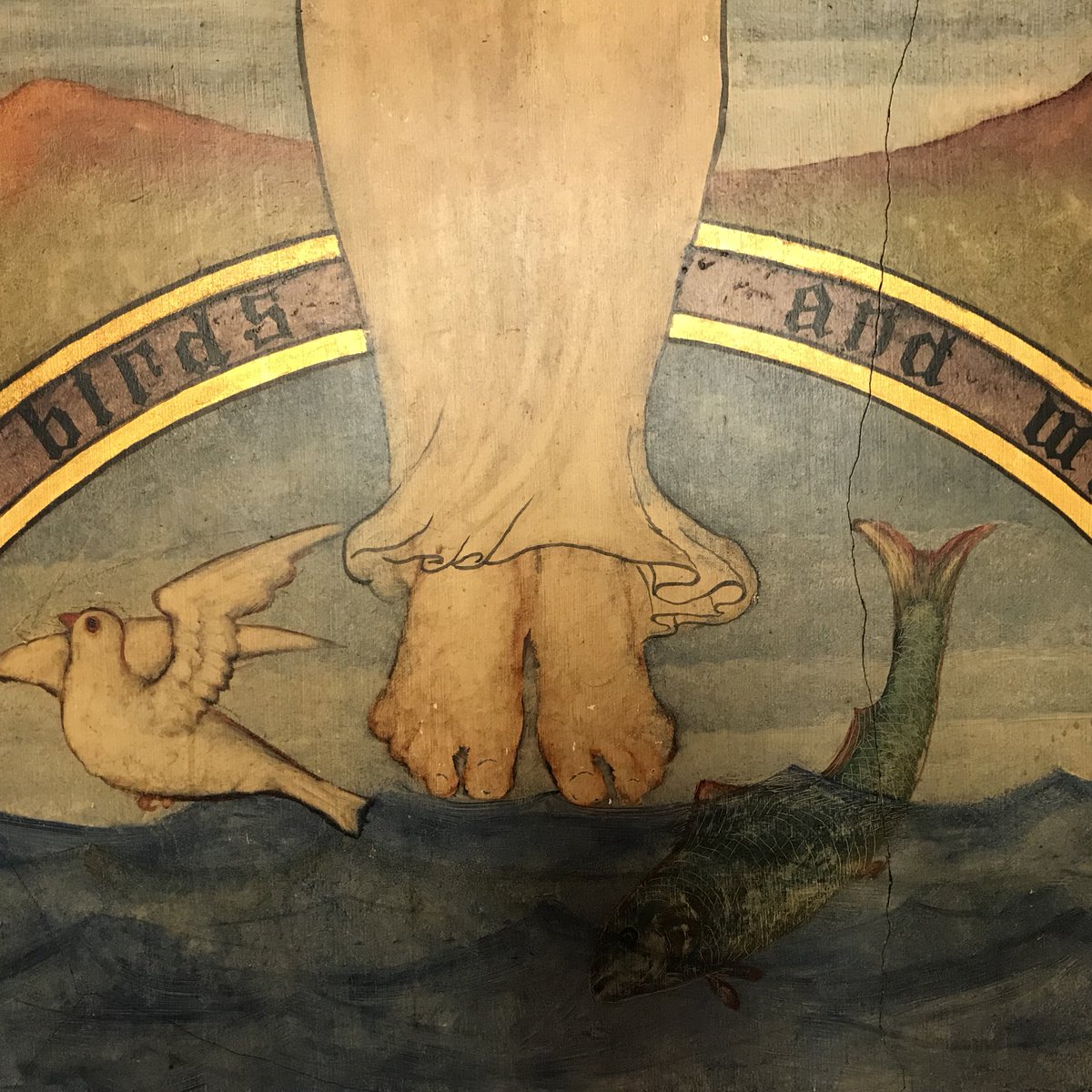 hugoburge's tweet photo. Huge thanks to @ArtistJuliaMee for flagging this Scottish treasure. Hurry to see this, for more reasons than one... #doorsoopendays
#phoebetraquair #art #murals #savethemurals https://t.co/SpBe5pgar0