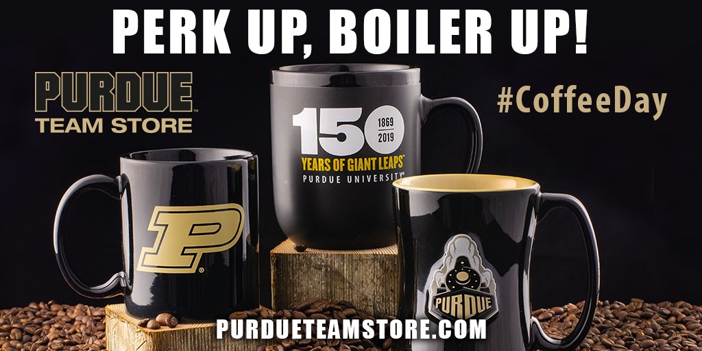 repPurdue's tweet image. Rise 'n shine, Boilers! Grab your Purdue mug from @PurdueTeamStore and celebrate #NationalCoffeeDay on this chilly Saturday morning. bit.ly/2N5M6sx