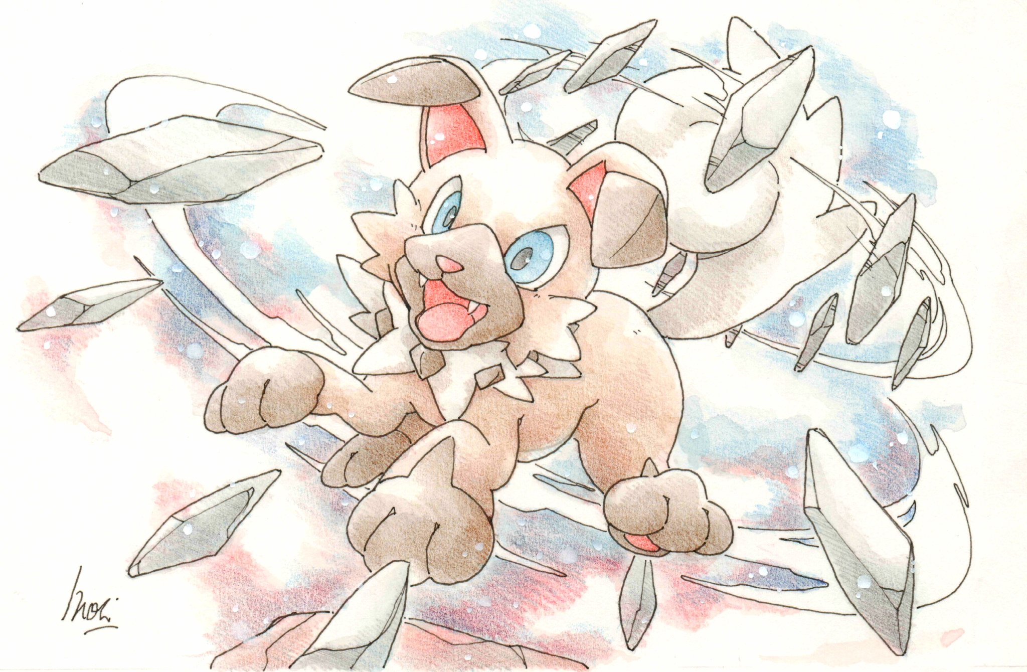 Inori 今日のポケモン図鑑 ｎｏ ７２６ イワンコの いわおとし T Co Ea0hhnkwh3 Twitter