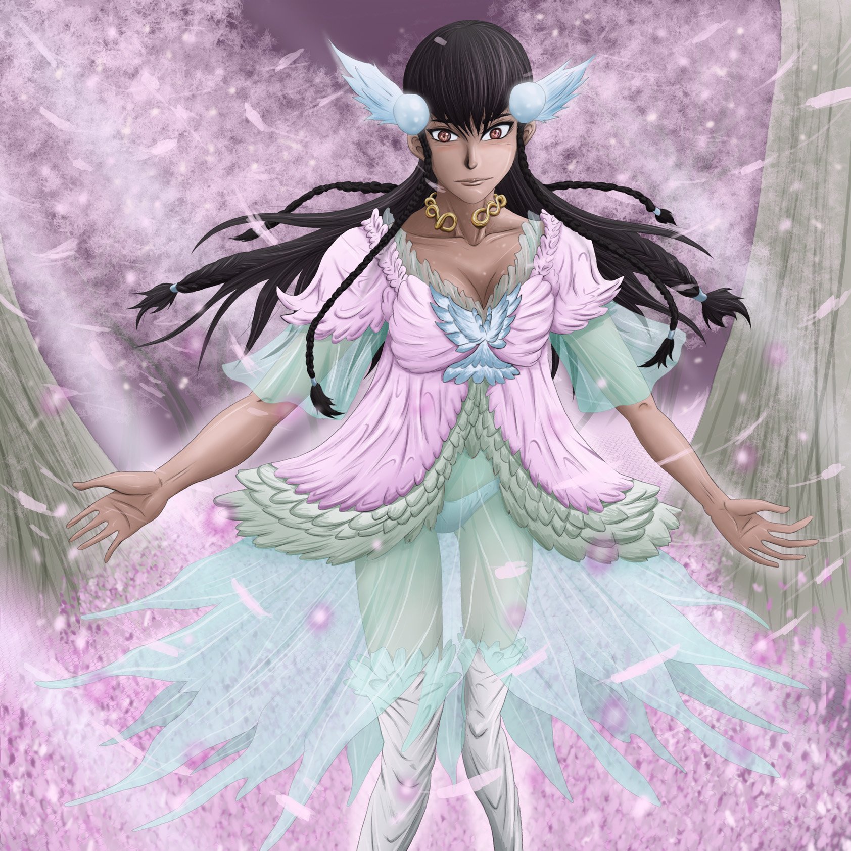 Masami Kuro こんばんは 夕方なのにもう暗い ベルセルク40巻読みました 昔からキャスカが好き この巻は色々ターニングポイントになるのでしょう コミックス派なので続きは１年後かな 木漏れ日の下のキャスカ と 去年描いた花吹雪く王 です キャスカ