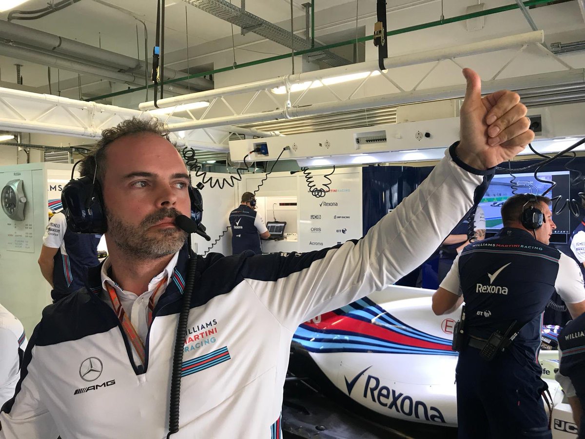 Lance’s engineer gives the thumbs up to leave the garage.