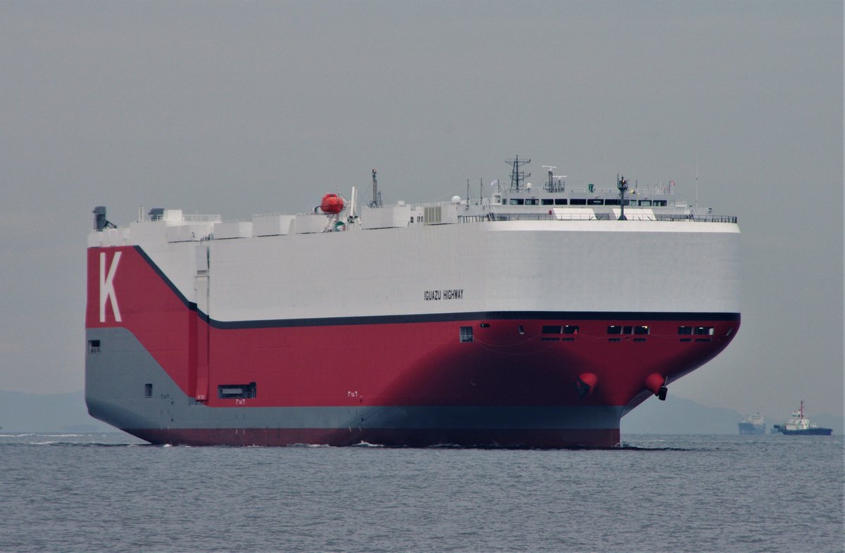 panamaru2's tweet image. IGUAZU HIGHWAY /IMO9827243 / VEHICLES CARRIER /GRT76,500t / B-2018 entering DKT5C berth Daikoku Pierl, Yokohama Japan.　Date: 29.Sep.2018.
#VEHICLESCARRIER #shipspotting #shipsinpics #shipping #maritime #ships #自動車専用船