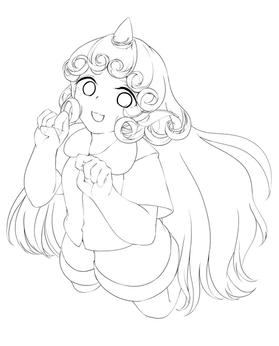 髪の毛描くの楽し過ぎる 