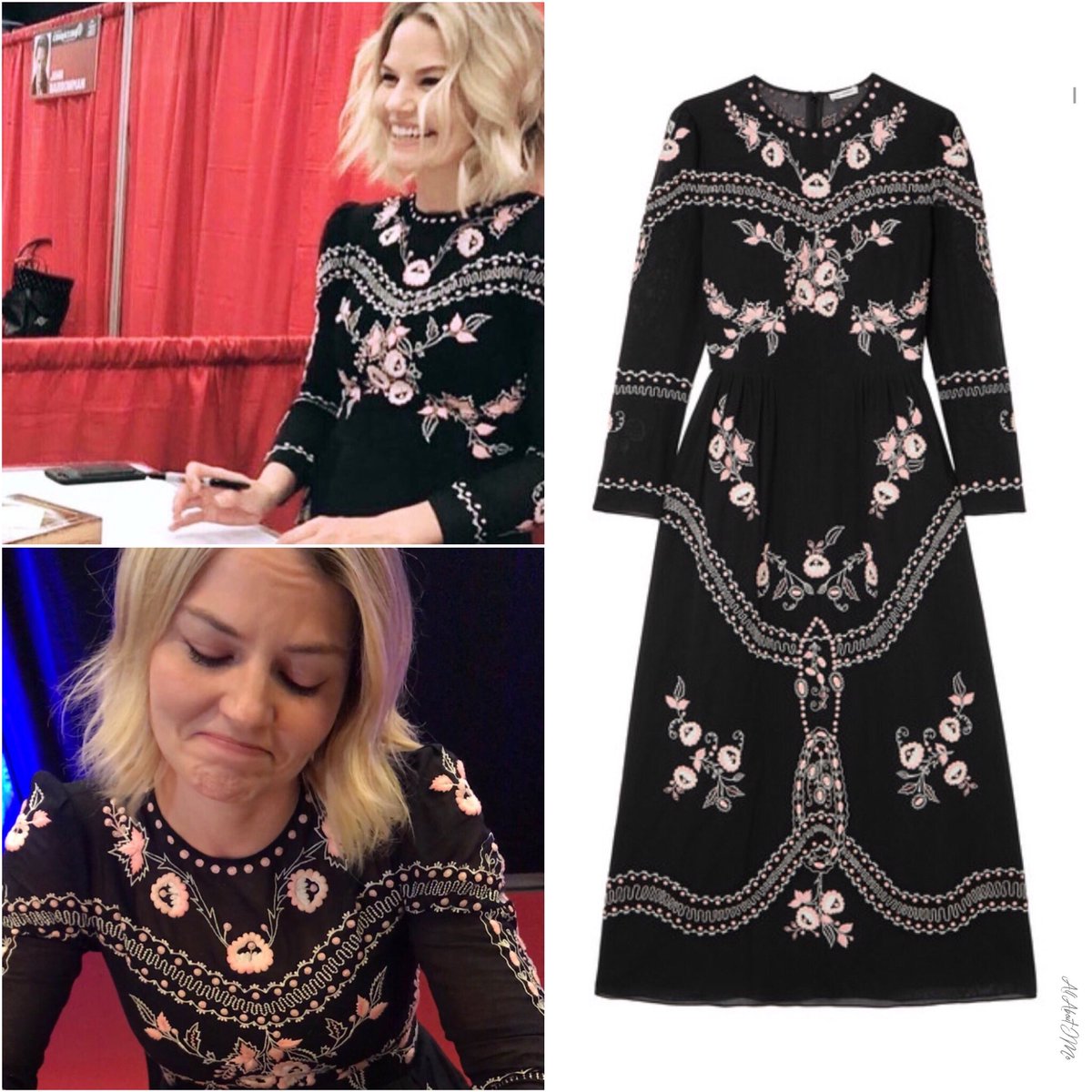 AllAboutJMo's tweet photo. #JMoFashion loved it the first time she wore it at @Mtlcomiccon & again today @jenmorrisonlive is wearing the ‘Darcel’ embroidered cotton-voile midi dress by @Vilshenko1 at @FACTSConvention (09/29/2018) #JenniferMorrison #Vilshenko #Fashion🔗 https://t.co/uQXkVHbGp3 https://t.co/35whNw3coF