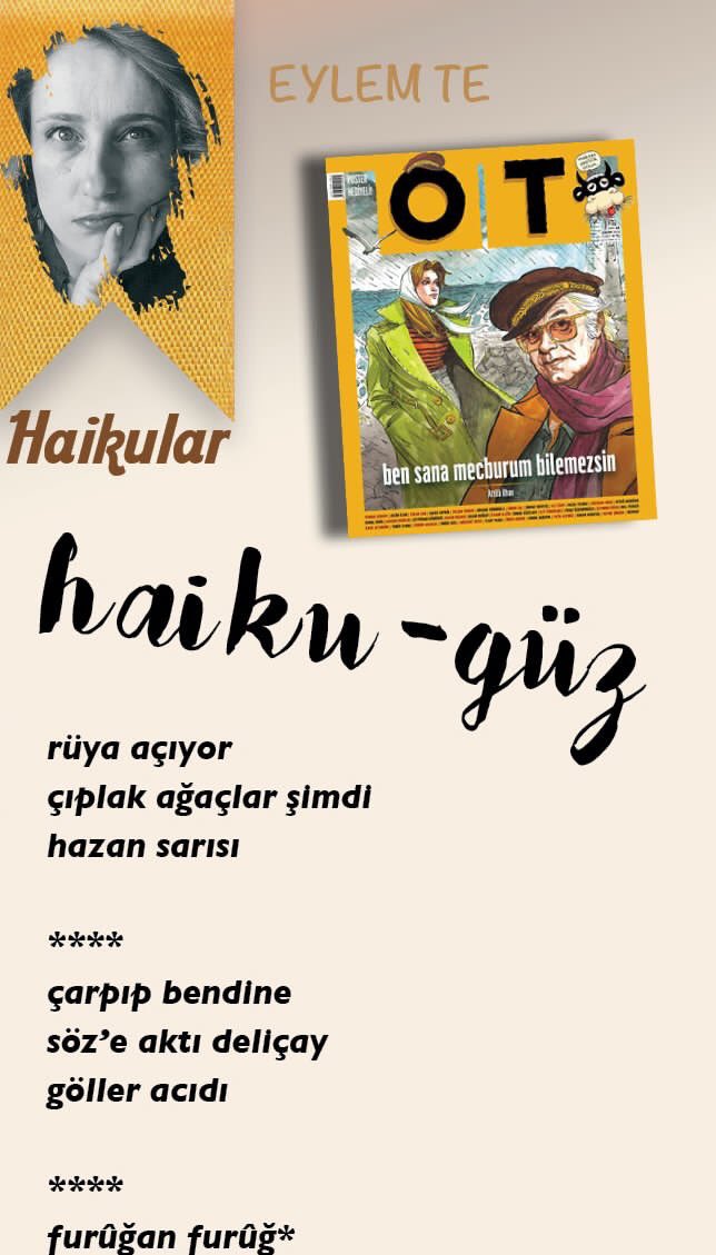 guzmasal's tweet photo. #OTdergi #Ekim #haikular
güz haikusuz olur mu hiç... https://t.co/nEoefzF3de