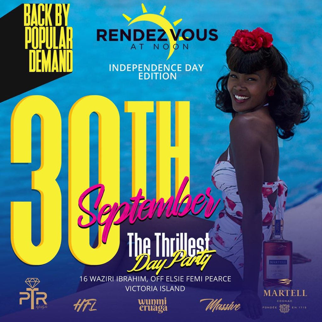 mp_maniac's tweet photo. Guest Appearances by Seth &amp; Moni
Host: Oiza, Pearl Candy &amp; Timini
DJs: DJ Obi, Paranormal DJ, DJ ATTRACTA &amp; DJ MUFASA
Venue: 16 Waziri Ibrahim Off Elsie Femi Pearse Victoria Island 
Brought to you by 
@ptrlifestyle
@the_kabaal
@wunmieruaga
@martellnigeria
 
#RendezvousAtNoon https://t.co/r5zSAhEHfv