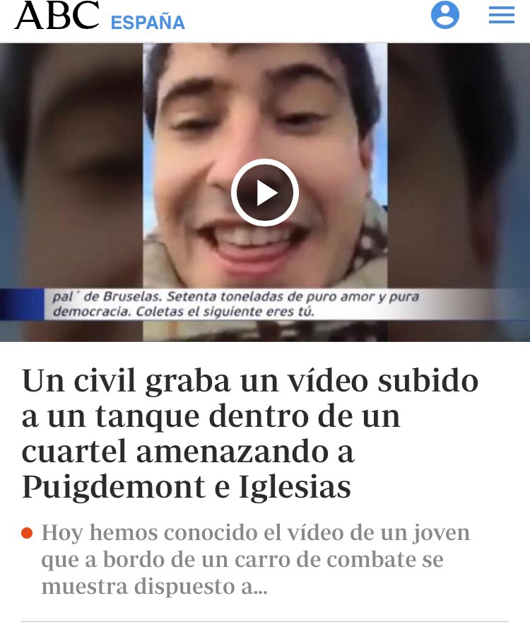PabloIglesias's tweet photo. En el país donde un chiste sobre Carrero te lleva a la Audiencia Nacional, unos títeres “Alcaeta” a la cárcel, una canción contra el Rey al exilio y por cagarte en Dios te detienen, amenazar desde un tanque del ejército sale gratis. Qué vergüenza y qué asquito señoría 👇🏼 https://t.co/sICOn53MTQ