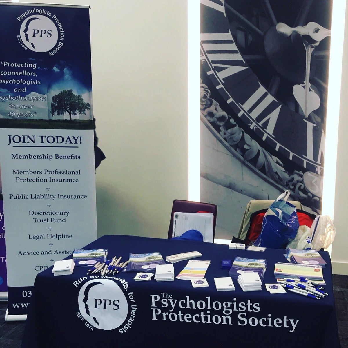 PPSLATEST's tweet photo. Preparing the PPS stall for the BACP Private Practice conference in London today, if you are attending, please stop by and say “hello” to Shane #PPConf2018 https://t.co/KAl49eIJqK