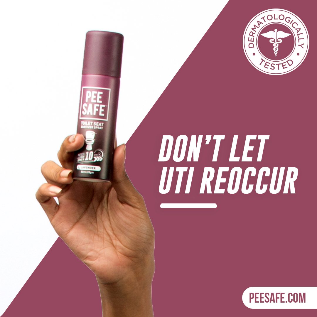 PeeSafe's tweet photo. Sad, but true: Your first UTI is likely not your last. “Recurrent UTI is fairly common, Use @Peesafe toilet seat sanitizer and don't let UTI occur again.
#toiletseatsanitizerspray #uti #utifree #fightuti #utitips #urinarytractinfection #peesafe https://t.co/Q6Hp4X7Koq