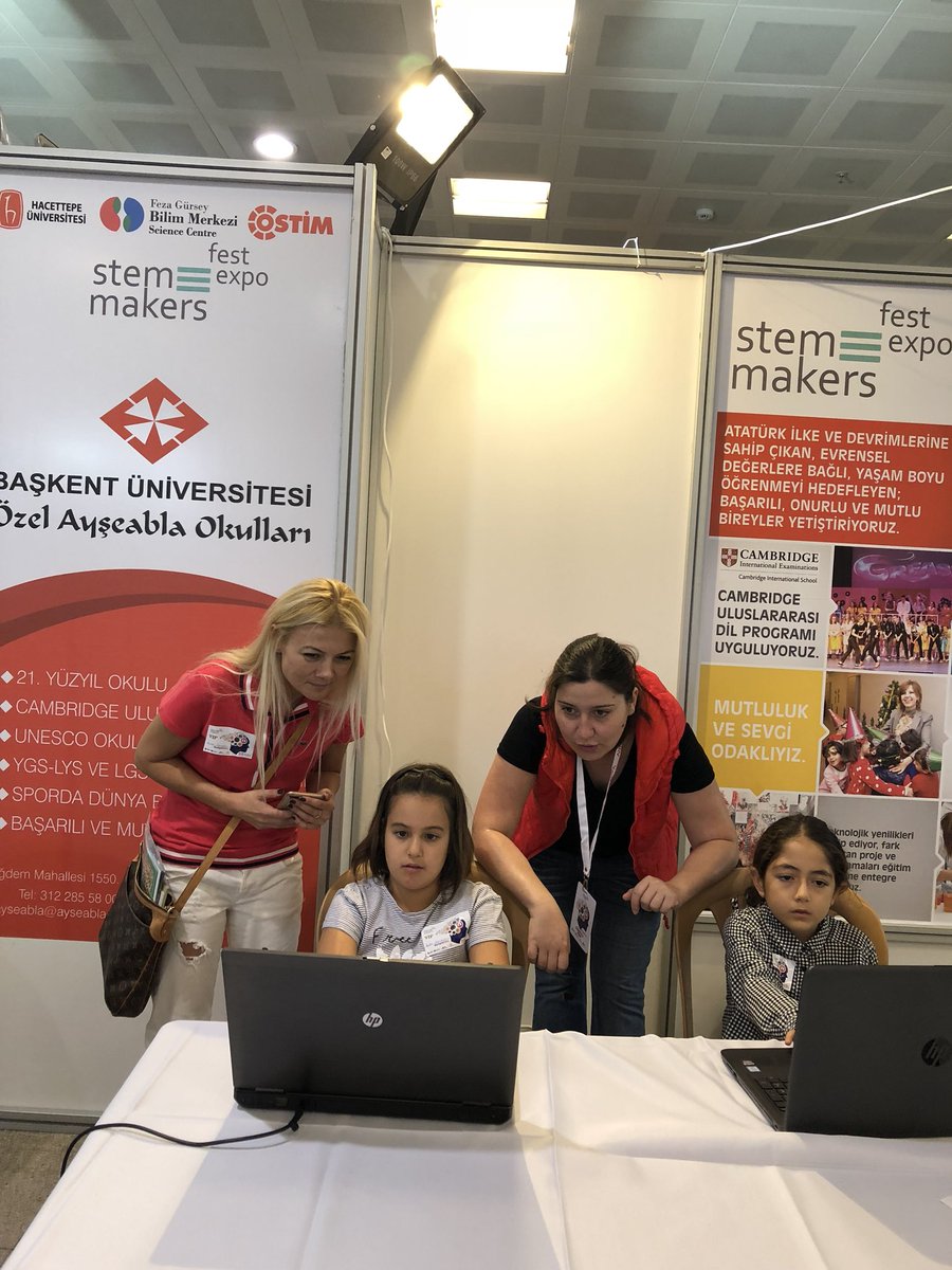 ayseablaschools's tweet photo. Başkent Üniversitesi Özel Ayşeabla Okulları olarak STEM Makers Fest Expo’ da yerimizi aldık. Atölye çalışmalarımıza katılmak üzere 29-30 Eylül 2018 tarihlerinde standımıza bekliyoruz✅ #başkentüniversitesi #ayseablaschools #stemmakersfest #stemeducation #robotics #coding https://t.co/CPVq7GB2SI