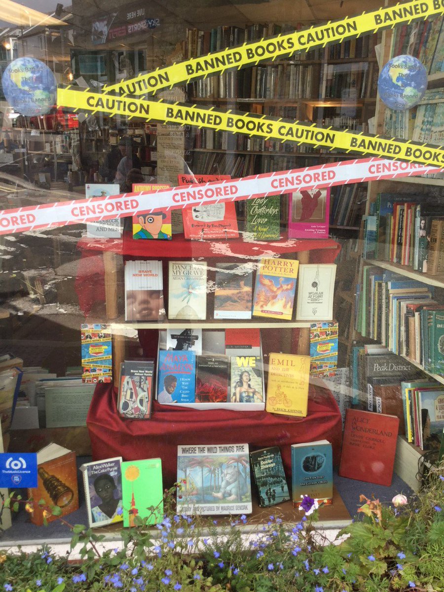 This is our window celebrating <a href="/BannedWeekUK/">Banned Books Week UK</a> ,which is all about famous books that have been banned for one reason or another throughout the years. The whole week is about the freedom of speech and the right that everyone has to read.
#books #bannedbooks