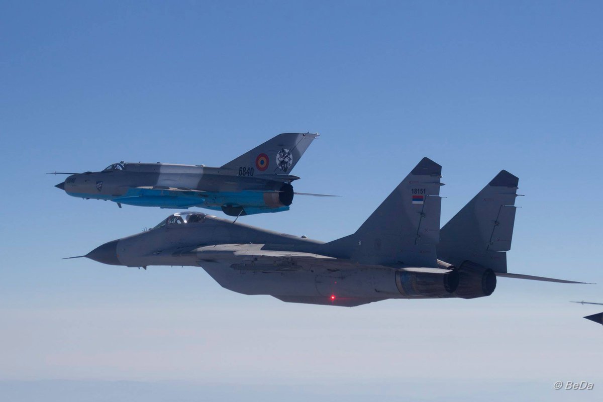 PeterVoinovich's tweet image. Serbian and Romanian joint air ops during this year’s “Air Solution” ex. #AirSolution #AirToAir