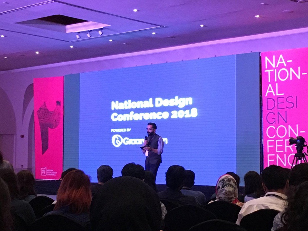 Makeistan's tweet photo. @alimurtazanet of Makeistan hosting @nd2cpakistan. The largest gathering of designers in Pakistan. https://t.co/tnvLHDR4h1