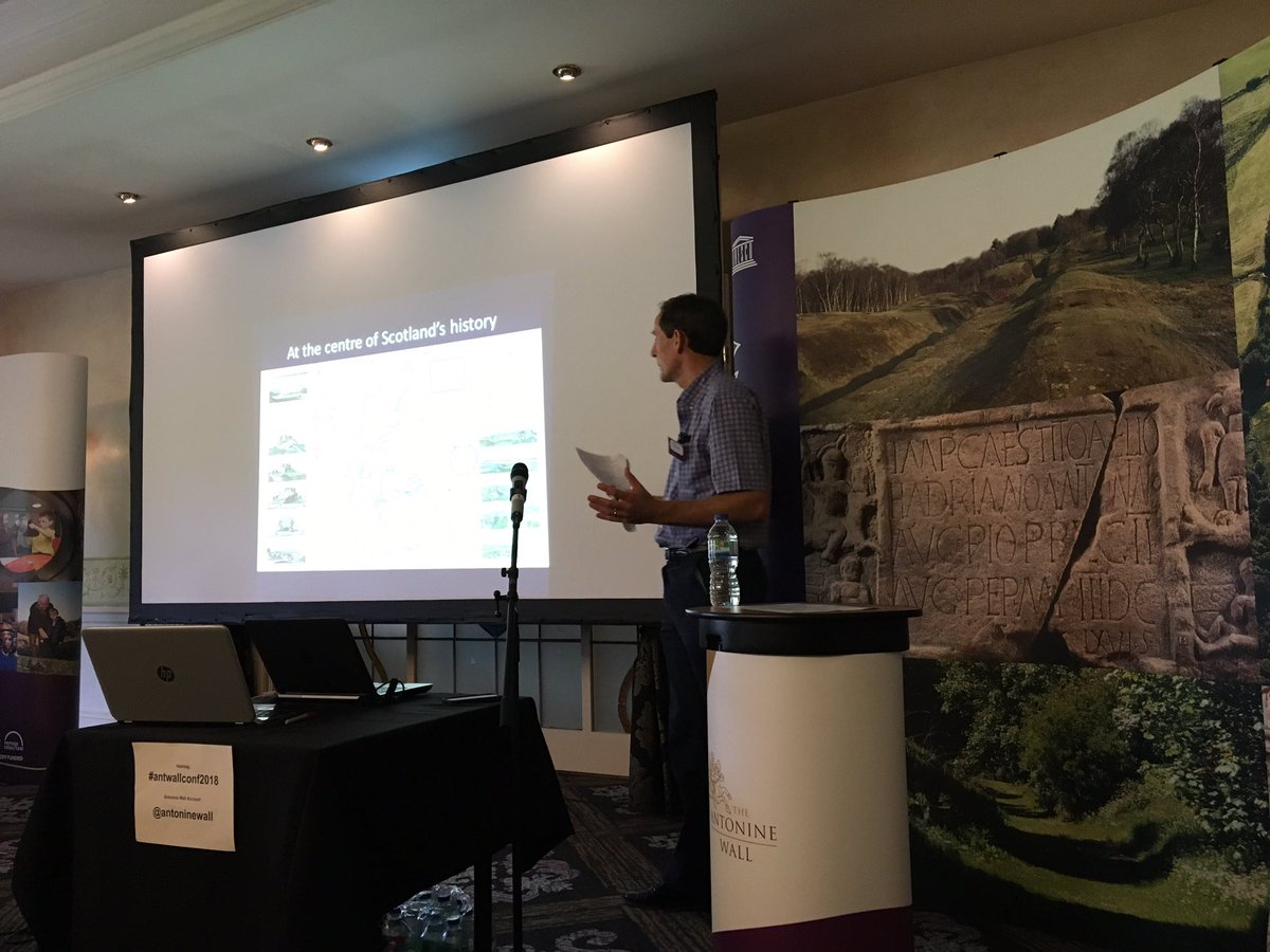 DrRebeccaJones1's tweet photo. Hearing now from Ian Shearer @kinneil why Kinneil is such an exciting place, including, of course, its @AntonineWall #WorldHeritage #Antwallconf2018 @bonessrailway https://t.co/f9WKBnzC8A