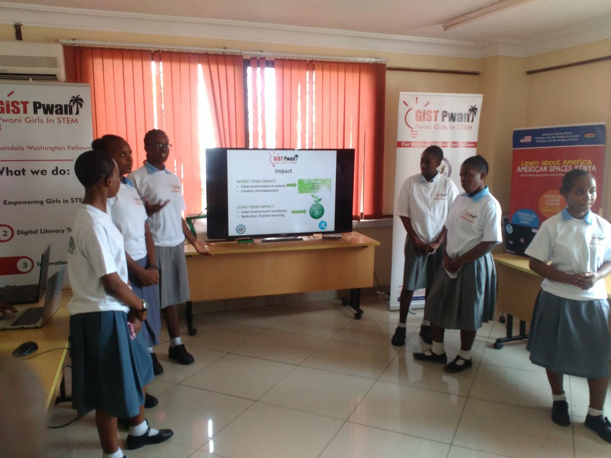 "The short-term impact of our project is ensuring clean environment within the schools and generating income to schools" - Changamwe Girls Secondary. #GistPwani <a href="/USEmbassyKenya/">U.S. Embassy Nairobi</a> <a href="/WashFellowship/">MandelaWshFellowship</a>