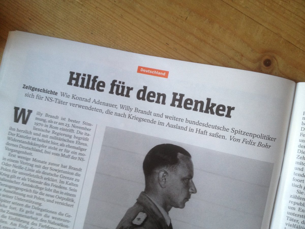 Adenauer, Brandt, Schmidt, von Weizsäcker – sie alle engagierten sich jahrelang für im westlichen Ausland inhaftierte NS-Täter. Im aktuellen @DerSPIEGEL habe ich meine Dissertation mal auf vier Seiten zusammengefasst. #DieKriegsverbrecherlobby ab jetzt <a href="/suhrkamp/">Suhrkamp Verlag</a>