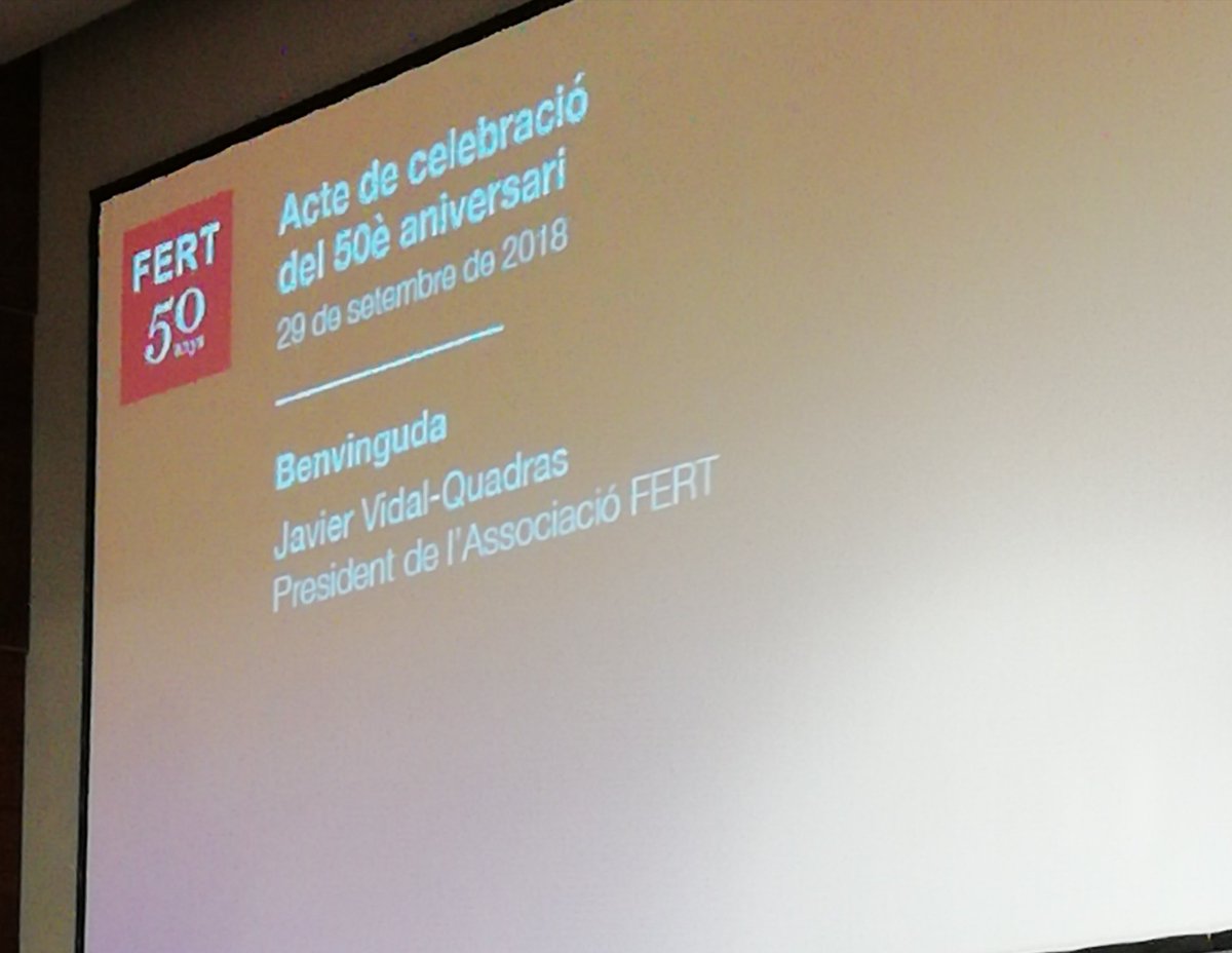 AssociacioFert's tweet photo. Javier Vidal-Quadras,"Un paso pequeño celebramos hoy, 50 años no son nada para una organización que aspira a acompañar a la humanidad el resto de sus días, pero un paso firme y decidido". #50AniversarioFERT https://t.co/dmmzuUskiP
