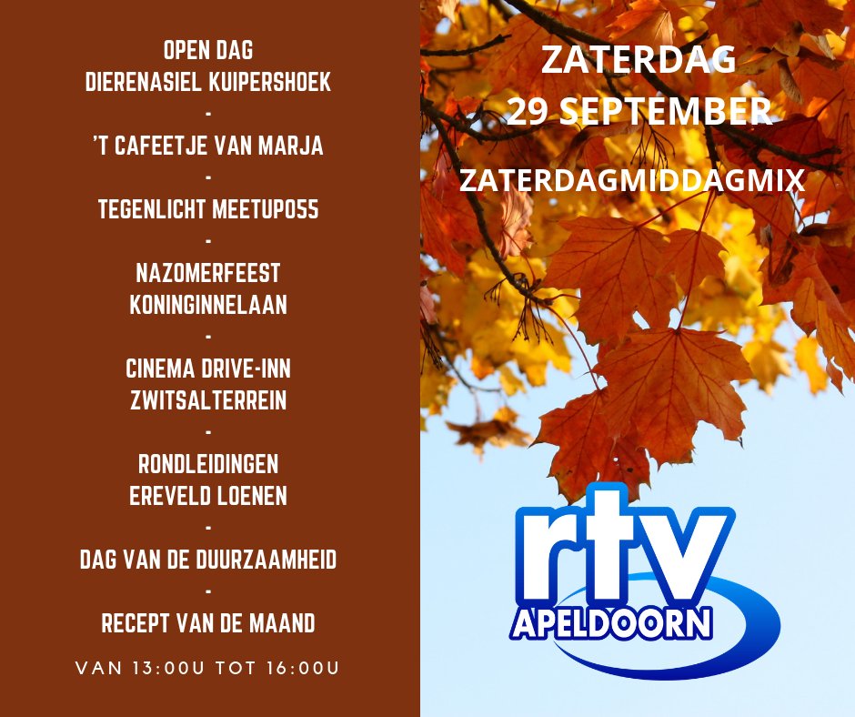 Het is zaterdag en dat betekent een nieuwe Zaterdagmiddagmix met veel leuke onderwerpen. Wil je een verzoeknummer aanvragen? Stuur dan een Whatsapp-bericht naar 055-5335166. #apeldoorn #radio
