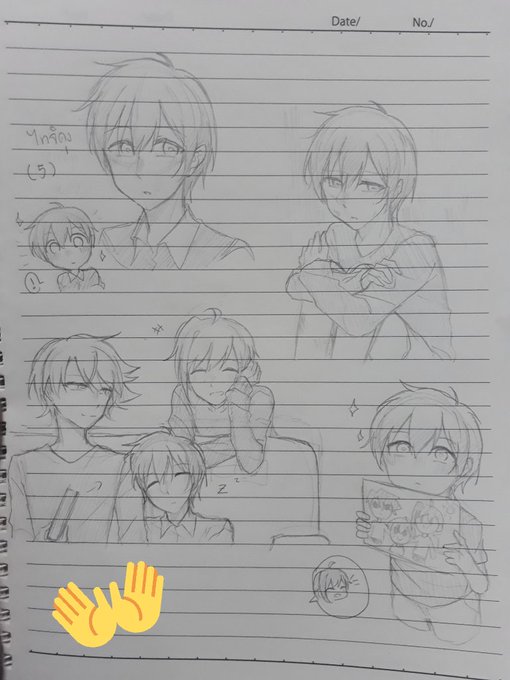 ไทจิคุงใน1หน้ากระดาษ---
วาดเล่นระหว่างรอแต่งหน้าค่ะ ฮา

วาดสนุกจังเลย ฮือ TTTT  
ขอบคุณพล็อตจากคุณ @SNMUYU แล้วก็คาแรคเตอร์น้องจากเอยซัง @Sasori_Aey ค่ะ ชอบมากก 😭😭 