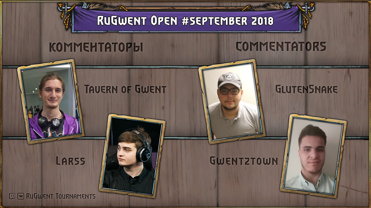 ClaymoreGWENT's tweet photo. Join us tomorrow at 6pm CEST/19.00 MSK for the live broadcast of #RuGwent Open #September 2018 Finals!

https://t.co/5QyKWIzNqB - in english with @GlutenSnake &amp; @Gwent2TownGC

https://t.co/pzHxZiHTid - на русском от RuGwent Tournaments: @TavernOfGwent и Larss

#Gwent #TeamAretuza https://t.co/Lt1wTzM5sA