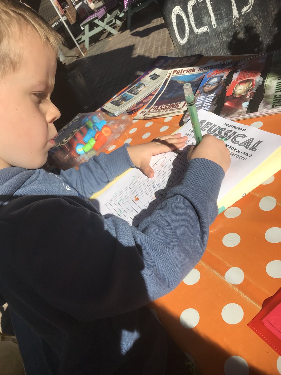 Radio_JJ's tweet photo. @FFBOS Seussical fun with @Radio_JJ @EnfieldMarket the cat in the hat will be here oct 13th free colouring in til then @westlea_school @AyJayTrashy #free #kidsactivity #markets #London #musicals #theatre https://t.co/f18wGk9HK3