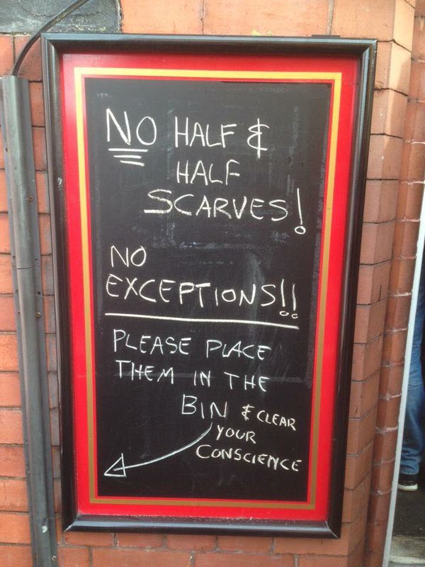 whiterosejock's tweet image. Whoever Invented Half &amp;amp; Half Scarves Want Strangling With One #NoPoint #Idiotic #Shameful