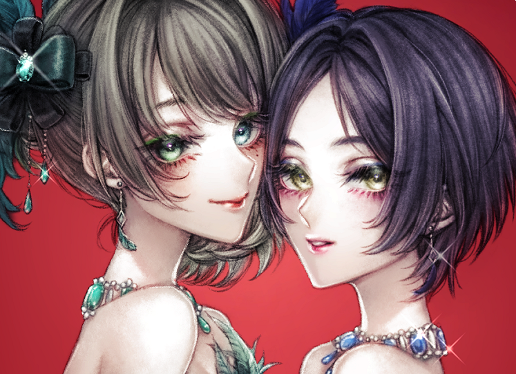 速水奏 ,高垣楓 「ミステリアスアイズ? 」|おはぎのイラスト
