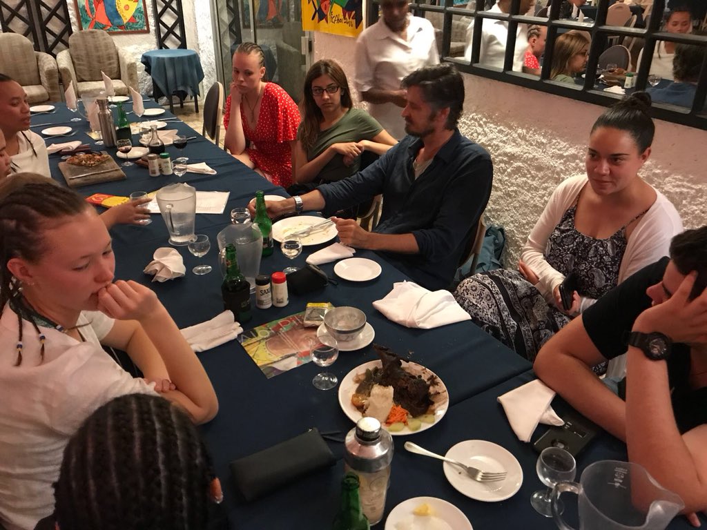 GriffComms's tweet photo. The #ClimateChange #Communication Study Tour was fortunate enough to have dinner and a chat with Australian photojournalist Ben Bohane. He is well known for his work in Asia and the Pacific Islands. @Griffith_Uni https://t.co/yHQNiTdLWg