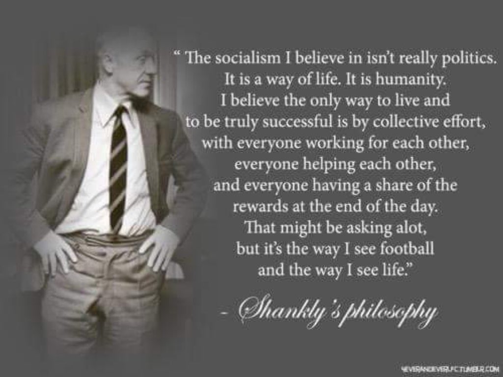 iAngieBabez's tweet photo. "Bob [Paisley] &amp; I never had any rows. We didn’t have any time for that. We had to plan where we were going to keep all the cups we won."
Rest In Peace 🙏⚽️♥️OUR HERO who had such a major influence 
#LFC #YNWA #Shankly #RIPShanks #RIPShankly #FamousQuotes #ShanksFamousQuotes https://t.co/McvbP9EPkv