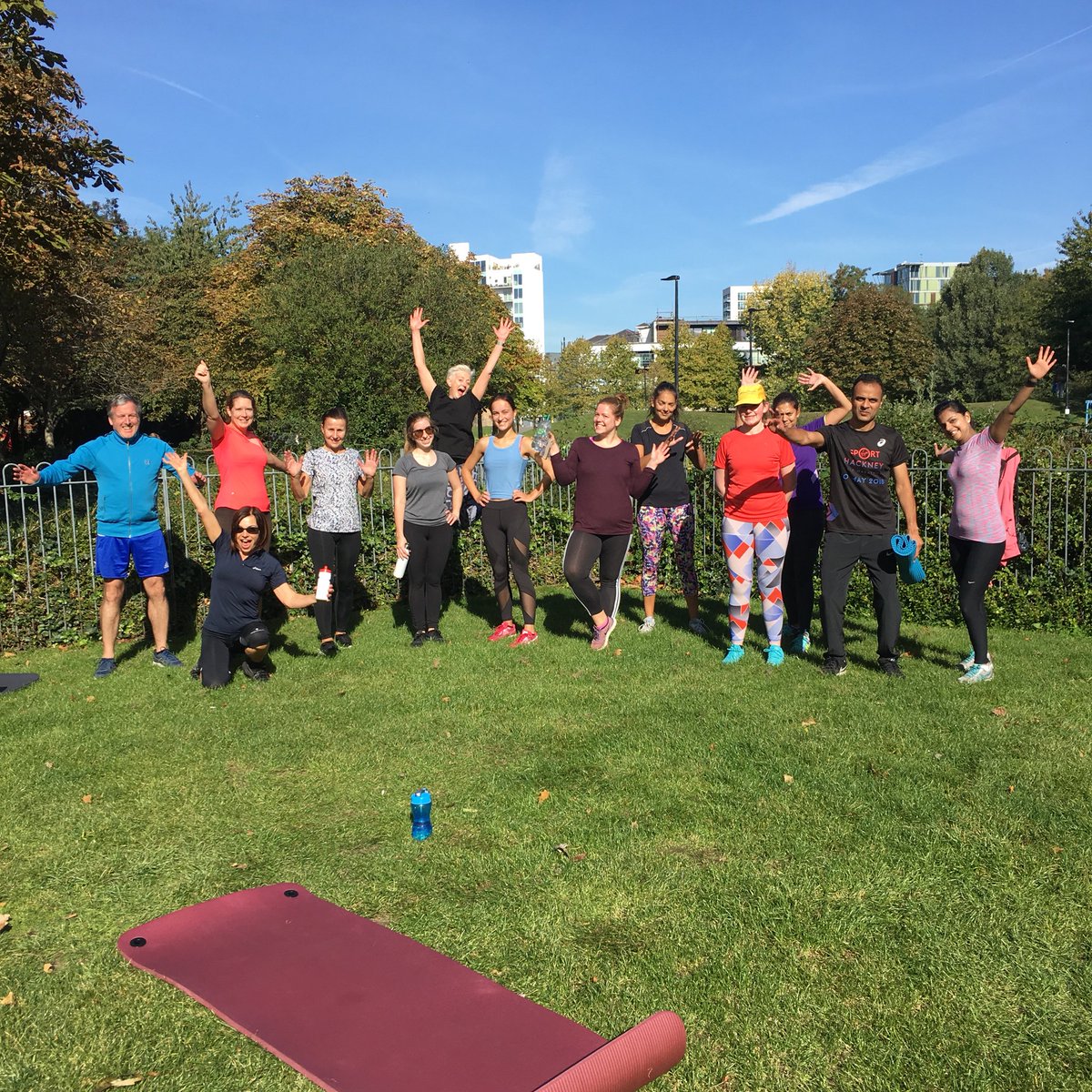 #nofilter in <a href="/OurParksUK/">Our Parks</a> classes in Limehouse 😀 #turnuptoneup #naturesgym #madetomove #towerhamletsnow