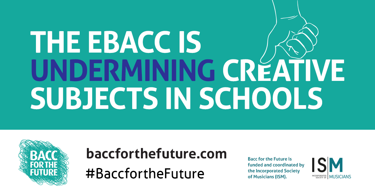The EBacc is actively undermining the skills pipeline and putting the future success of our creative industries at risk. Use our template letter to write to your MP asking them to tell the Education Secretary to scrap the EBacc: bit.ly/2Po9O4P #BaccfortheFuture #EBacc